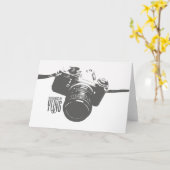 Carte Appareil-photo vintage (Fleur jaune)