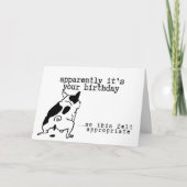 Carte Apparemment, c'est votre anniversaire. Comme c'est (Devant)