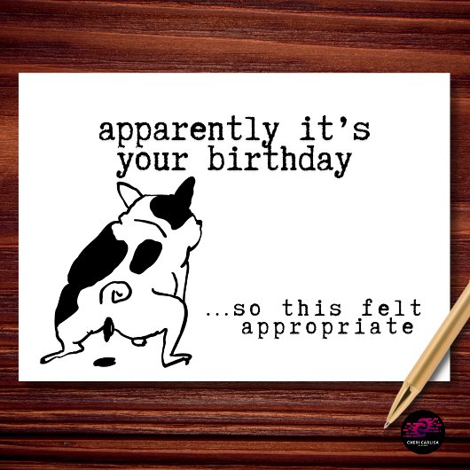 Carte Apparemment, c'est votre anniversaire. Comme c'est