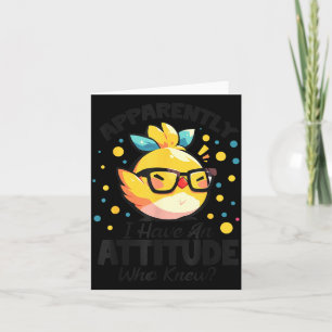 Carte Apparemment j'ai de l'attitude drôle disant sarcas