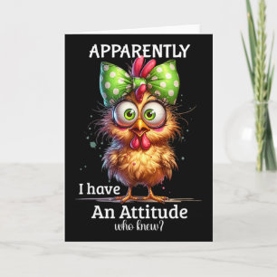 Carte Apparemment J'ai Une Attitude Qui Savait Que La Po