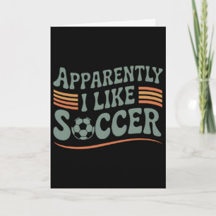 Carte Apparemment j'aime le football Rétro Game Day Mama