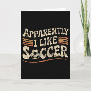 Carte Apparemment j'aime le football Retro Game Day Mama