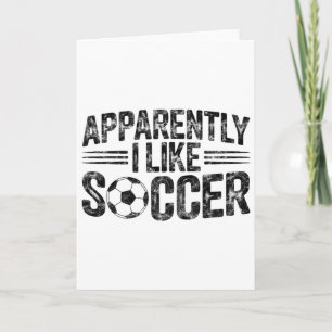 Carte Apparemment j'aime le football Vintage jour de mat