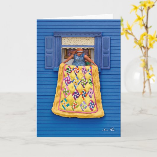 Carte Apparence piquée (Fleur jaune)