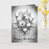 Carte Apparition de la mort Anniversaire (Fleur jaune)