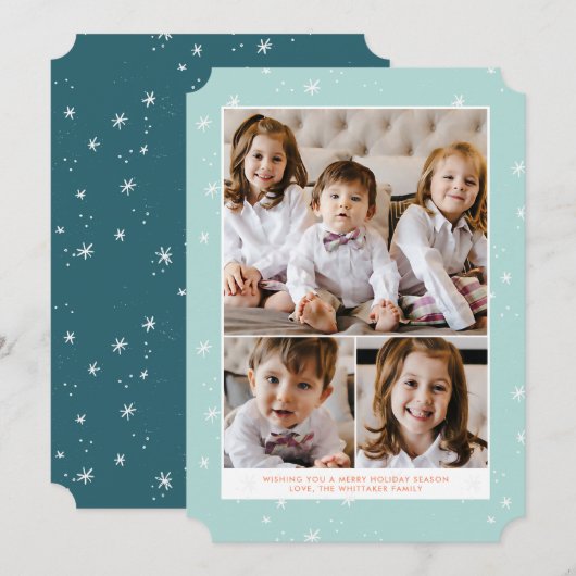 Carte Appartement de Noël Flurie de Snowflake (Devant / Derrière)
