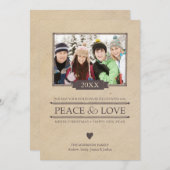 Carte Appartement de Noël Peace & Love (Devant / Derrière)