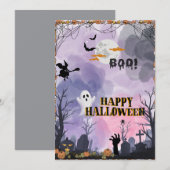 Carte Appartement Halloween - Carte de voeux Éffra (Devant / Derrière)