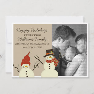 Carte Appartement Snowman Duo, Beige