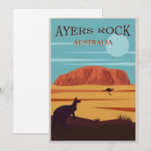Carte Appartement Vintage voyage Ayers Rock Austra (Devant / Derrière)