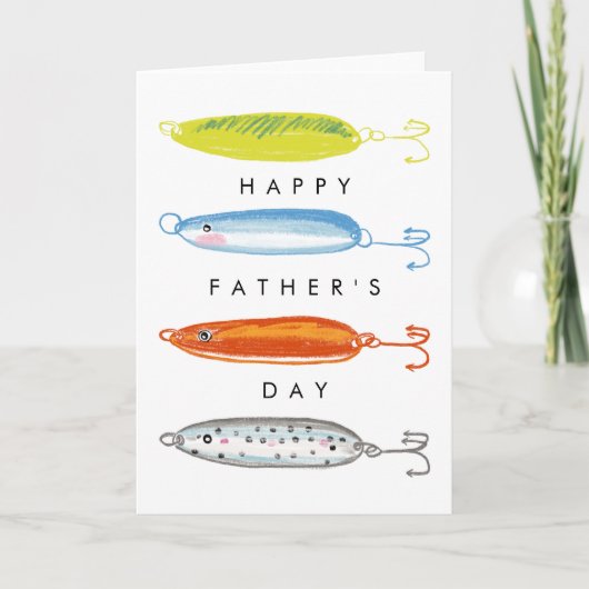 Carte Appât de pêche Bonne fête des pères (Devant)