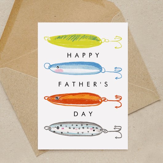 Carte Appât de pêche Bonne fête des pères