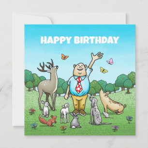 Carte Appel à tous les animaux pour un joyeux anniversai