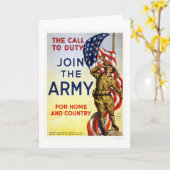 Carte Appel au service - Rejoignez l'Armée de terre pour (Fleur jaune)