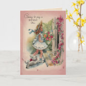 Carte Appel d'anniversaire (Fleur jaune)