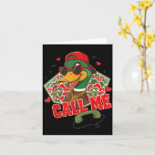 Carte Appel de canard de camouflage de la Saint-Valentin (Fleur jaune)