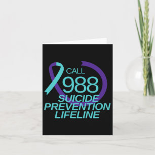 Carte Appel de secours pour la prévention du suicide 988