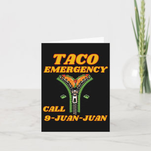 Carte Appel d'urgence Taco 9 Juan Juan Femme Mexicaine D