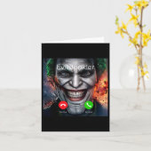 Carte Appel entrant d'humour horreur d'Evil Jonkler Hall (Fleur jaune)
