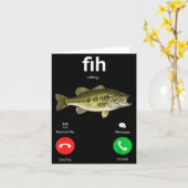 Carte Appel Fih Déclin Accepter Appel Téléphonique Drôle (Fleur jaune)