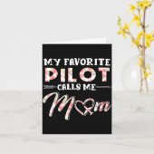 Carte Appel pilote préféré maman conception florale fête (Fleur jaune)