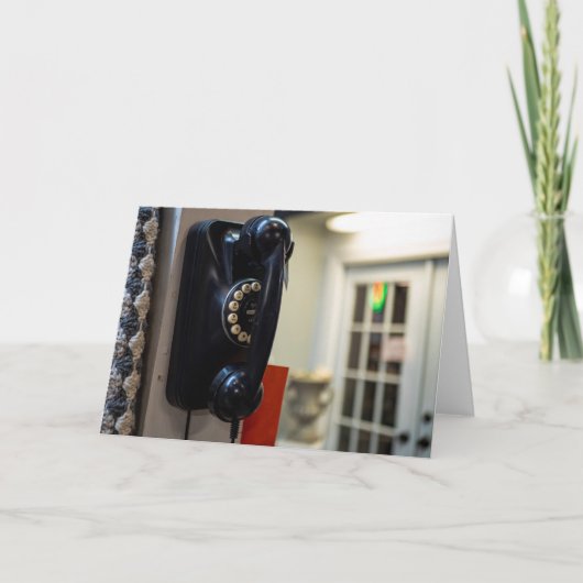 Carte Appel vintage : Rétro Téléphone (Devant)