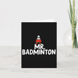 Carte Appelez-moi M. Joueur de Badminton Drôle de Navett