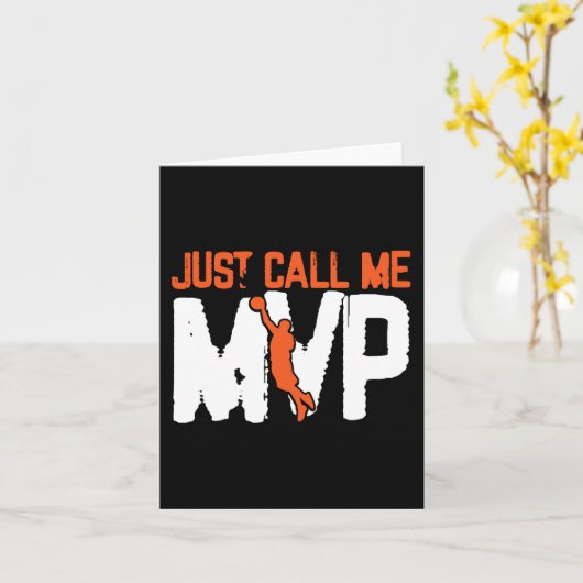 Carte Appelez-moi simplement MVP Basket Player (Fleur jaune)