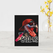 Carte Appelez-moi Turquie Chasse saison de chasse mignon (Fleur jaune)