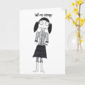 Carte Appelle-moi déplaisant (Fleur jaune)