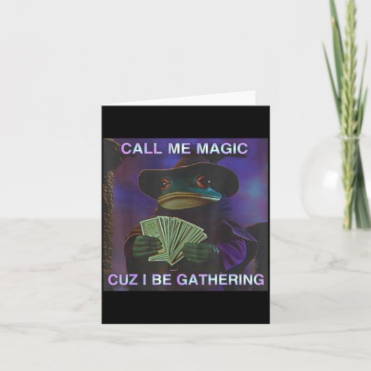 Carte Appelle-moi Magic parce que je rassemble, Grenouil (Devant)
