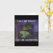 Carte Appelle-moi Magic parce que je rassemble, Grenouil (Fleur jaune)