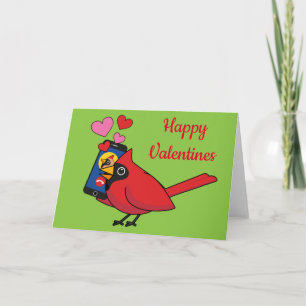 Carte Appels d'amour d'accouplement de l'oiseau cardinal