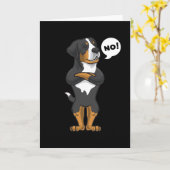 Carte Appenzeller Sennenhund têtu (Fleur jaune)