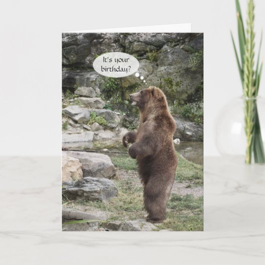 Carte Applaudissement debout d'ours grizzly (Devant)