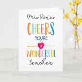 Carte applaudissez, vous êtes un merveilleux professeur, (Fleur jaune)