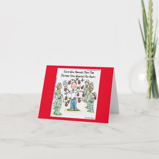 Carte Apple A Day Funny Comic Rick Londres (Devant)