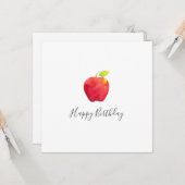 Carte Apple couleur rouge (Devant/Arrière en situation)