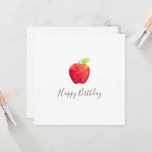 Carte Apple couleur rouge (Devant/Arrière en situation)