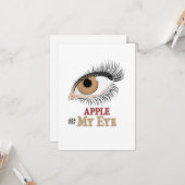 Carte Apple de Mon Oeil Cils Art (Devant/Arrière en situation)
