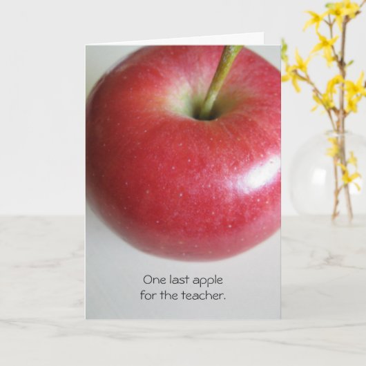 Carte Apple de retraite pour enseignant (Fleur jaune)