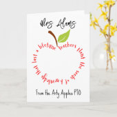 Carte Apple merci de nous aider à devenir enseignant (Fleur jaune)