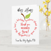 Carte Apple merci de nous aider à devenir enseignant (Fleur jaune)