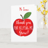 Carte Apple merci de nous aider à devenir enseignant (Fleur jaune)