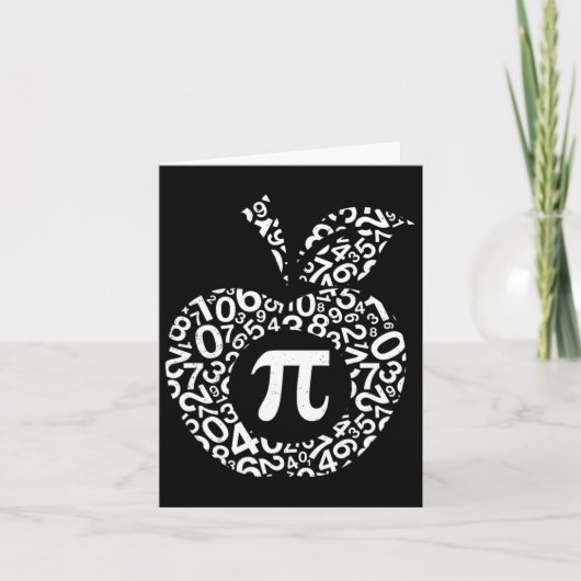 Carte Apple Pi Algebra Sign Math Funny Pi Day Cadeau (Devant)