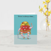 Carte Apple Rock Climber Fruit drôle (Fleur jaune)