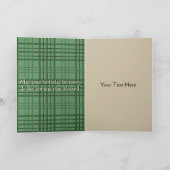 Carte Apple Slice Pentacle Birthday Green Plaid (Intérieur)