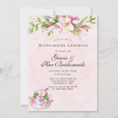 Carte Apple Tree Blossoms Bridesmaids Luncheon Invitatio (Devant)