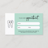 Carte Appoint pour dentiste dentaire mignonne (Devant)